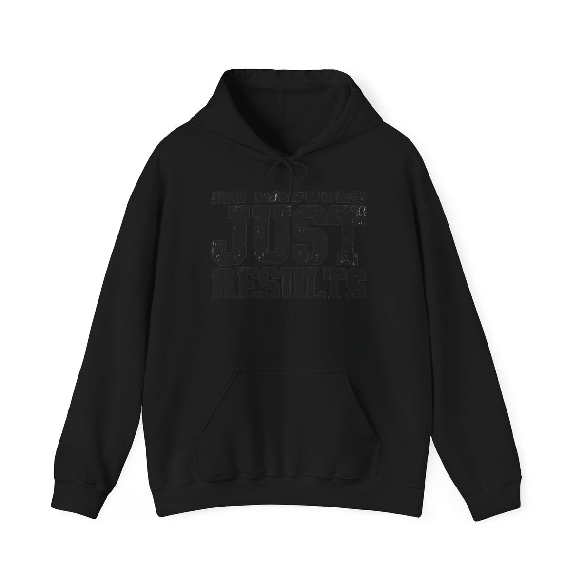 No Excuses, Just Results — Motivational Hoodie S - Rise and Restore