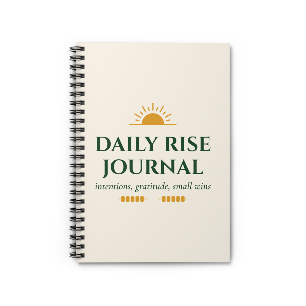 Daily Rise Journal Spiral Notebook – Intentions, Gratitude & Small Wins
