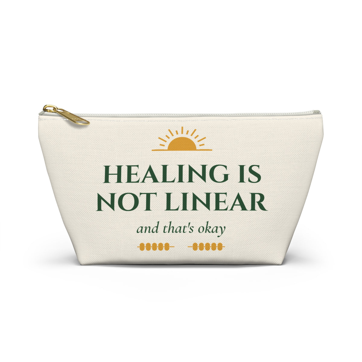 Healing Is Not Linear Inspirational Accessory Pouch