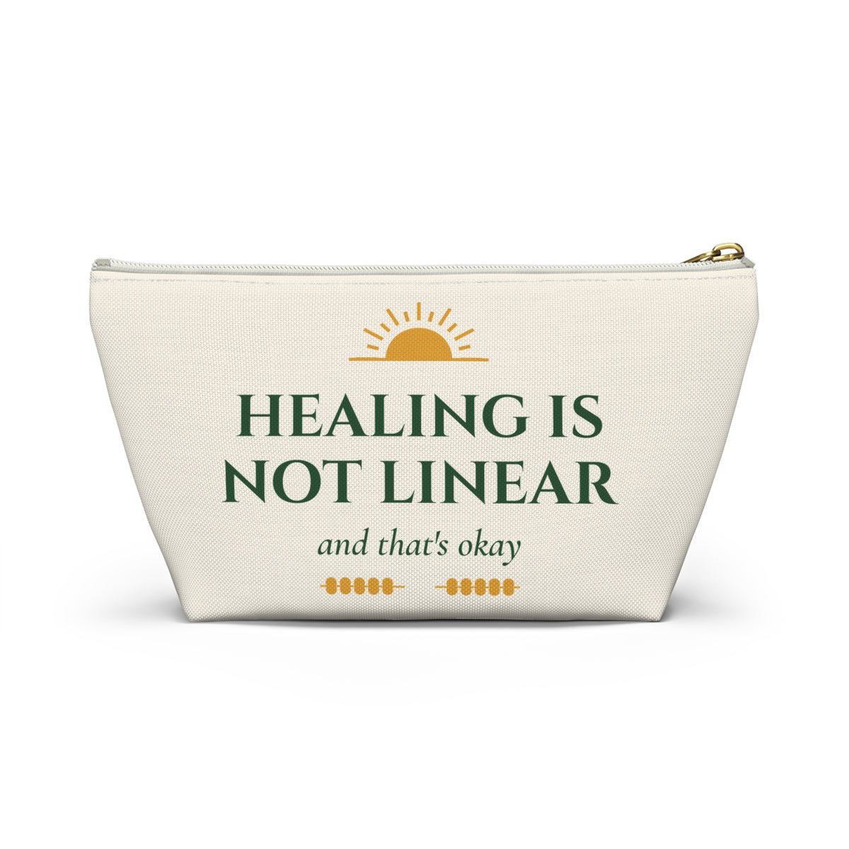 Healing Is Not Linear Inspirational Accessory Pouch