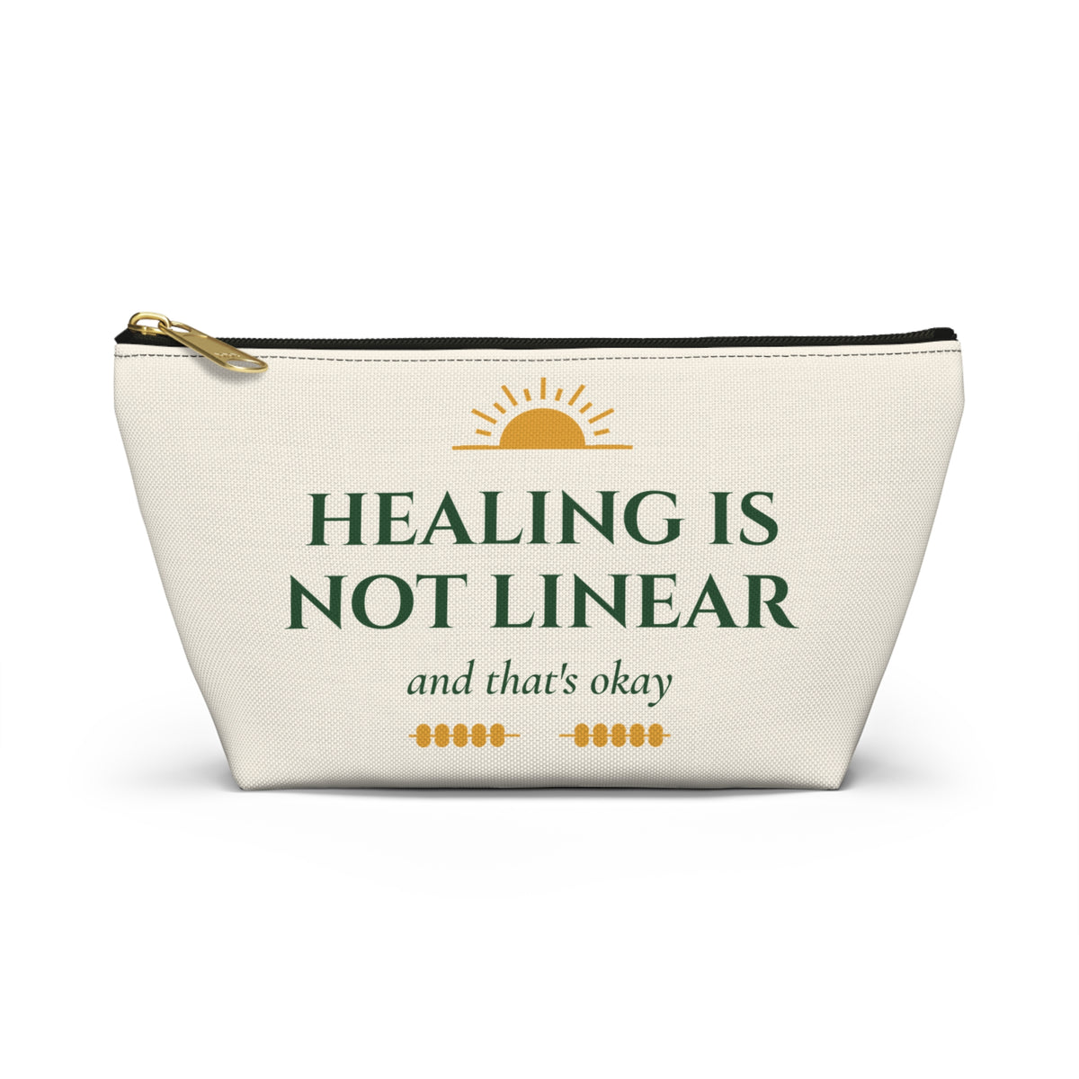Healing Is Not Linear Inspirational Accessory Pouch