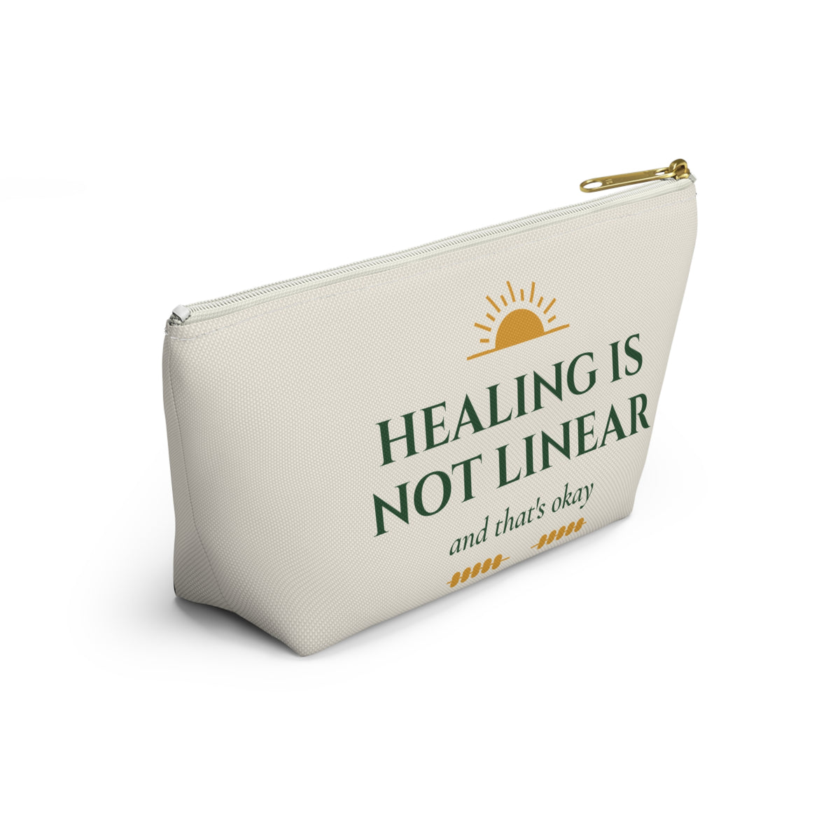 Healing Is Not Linear Inspirational Accessory Pouch