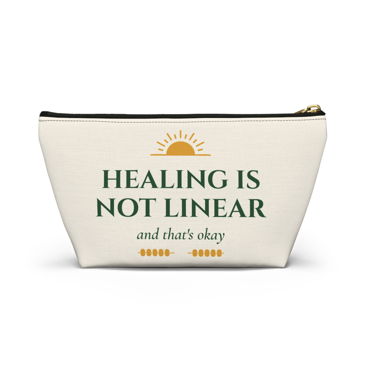 Healing Is Not Linear Inspirational Accessory Pouch