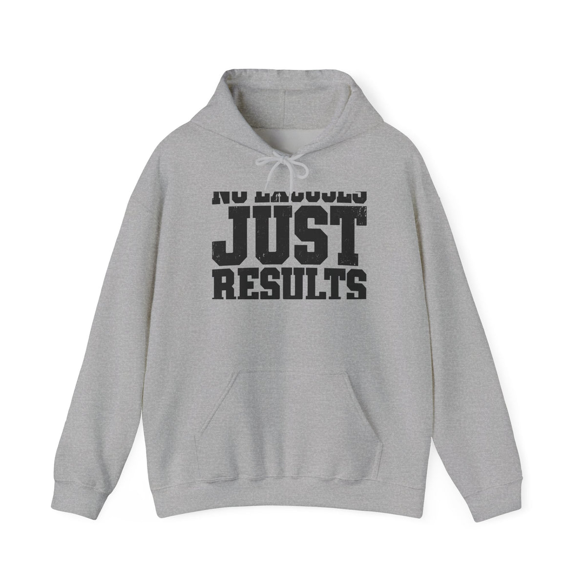 No Excuses, Just Results — Motivational Hoodie S - Rise and Restore