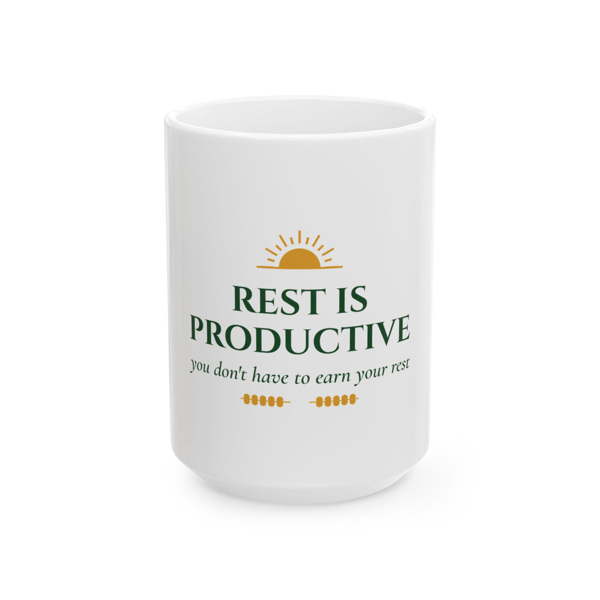 “Rest Is Productive” Motivational Ceramic Mug