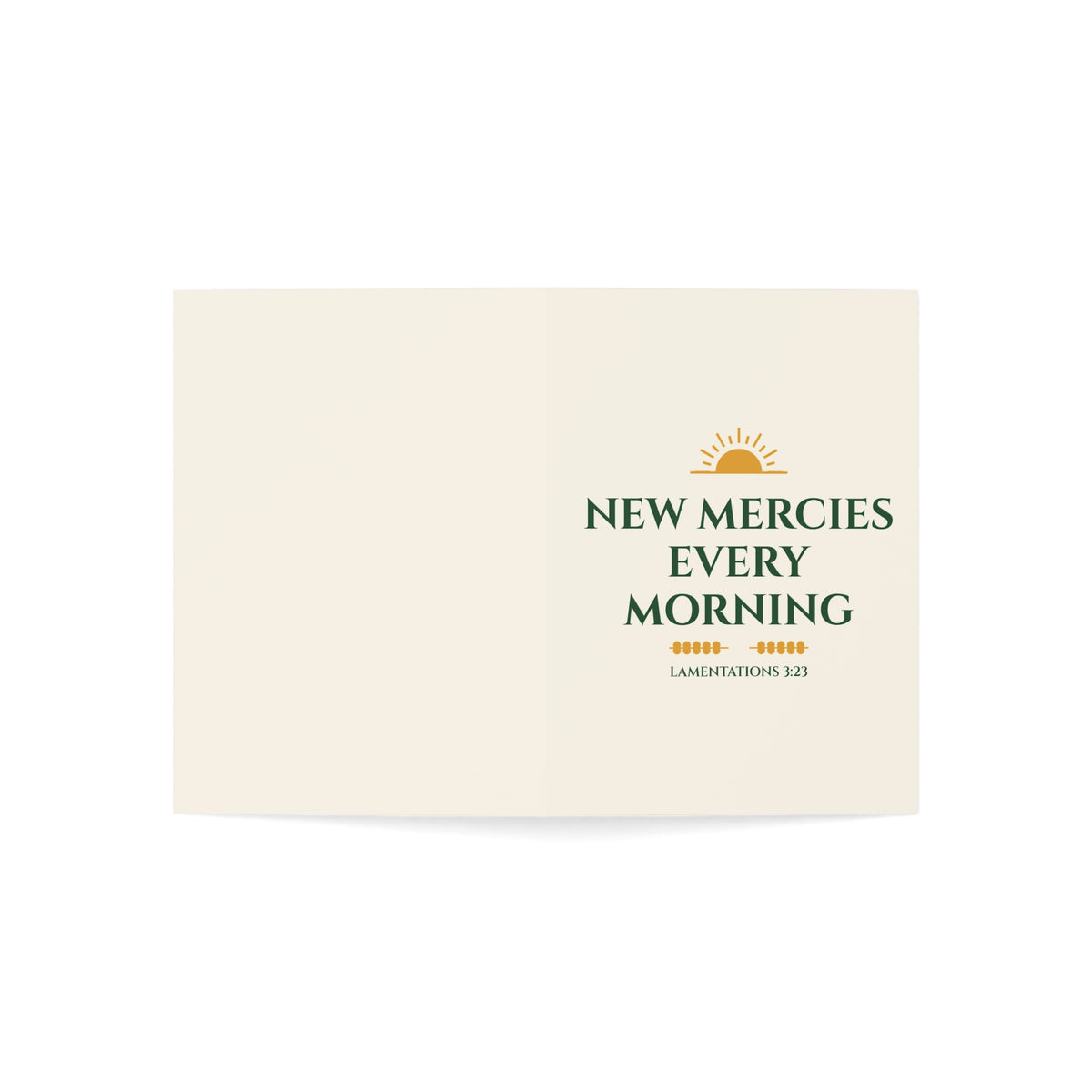 New Mercies Every Morning Greeting Card – Lamentations 3:23 Christian Encouragement