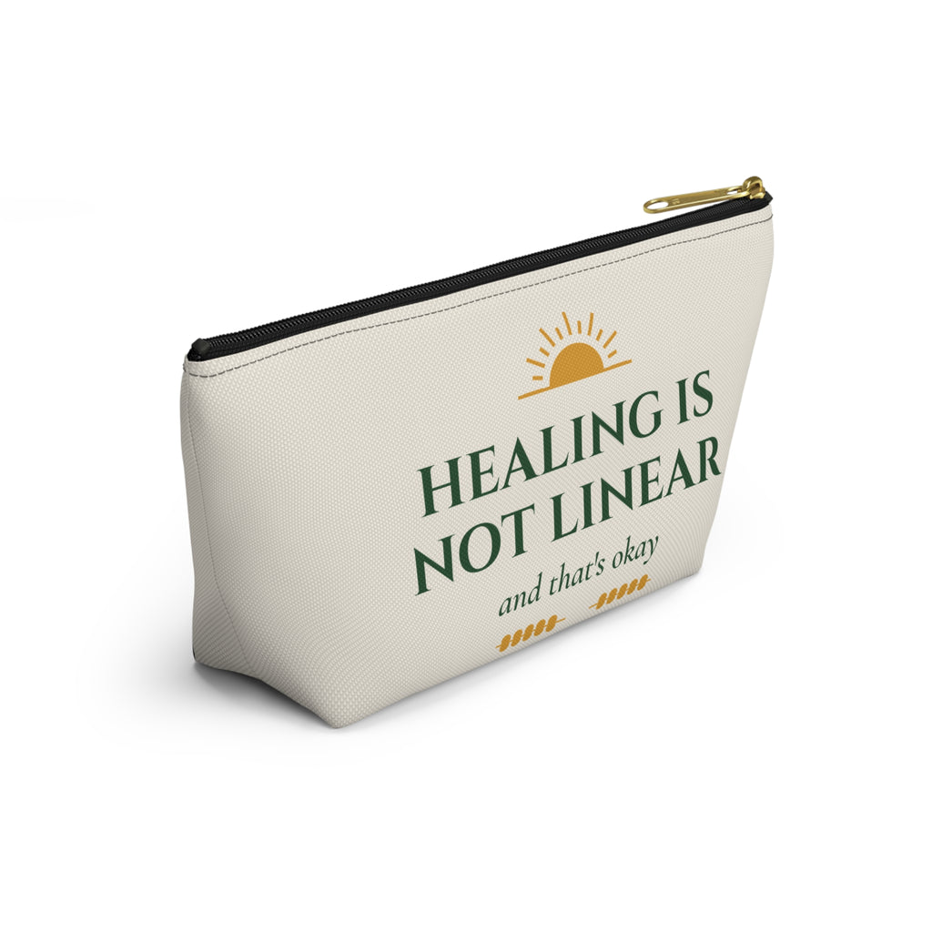 Healing Is Not Linear Inspirational Accessory Pouch