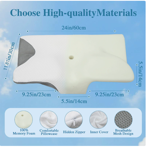 Contoured Neck Support Pillow