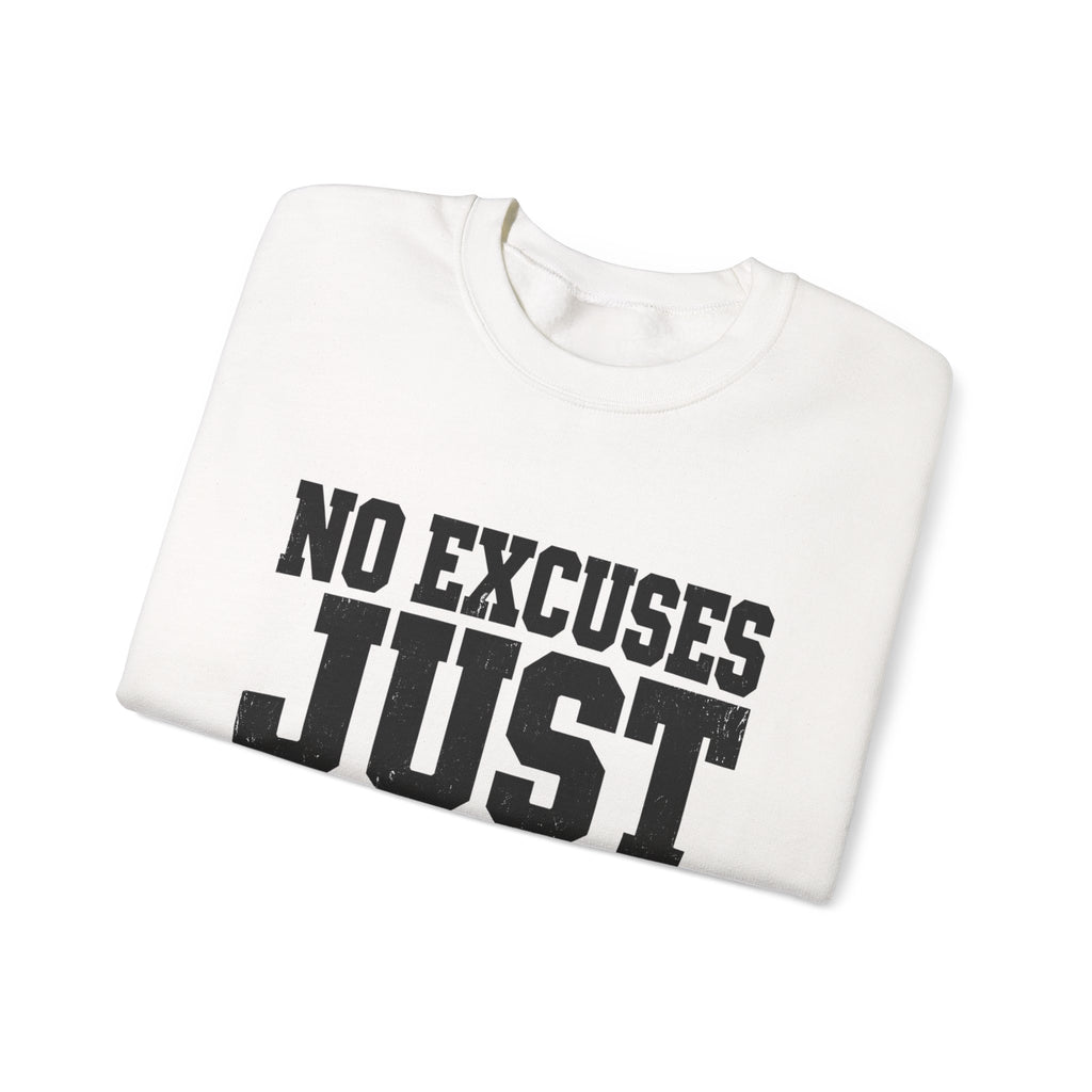 No Excuses, Just Results — Crewneck Sweatshirt - Rise and Restore
