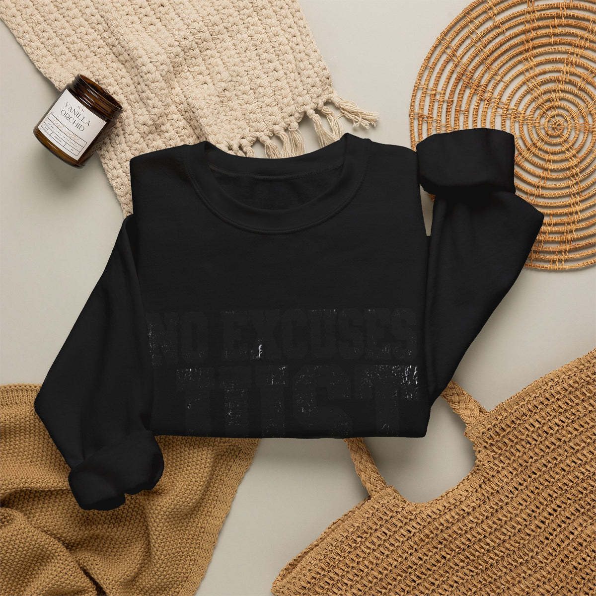 No Excuses, Just Results — Crewneck Sweatshirt - Rise and Restore