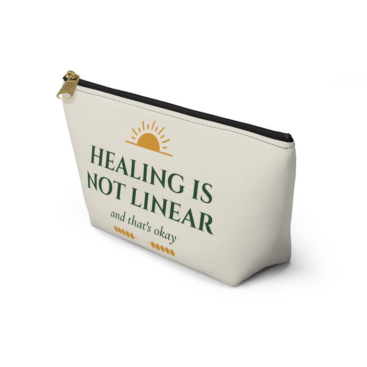 Healing Is Not Linear Inspirational Accessory Pouch