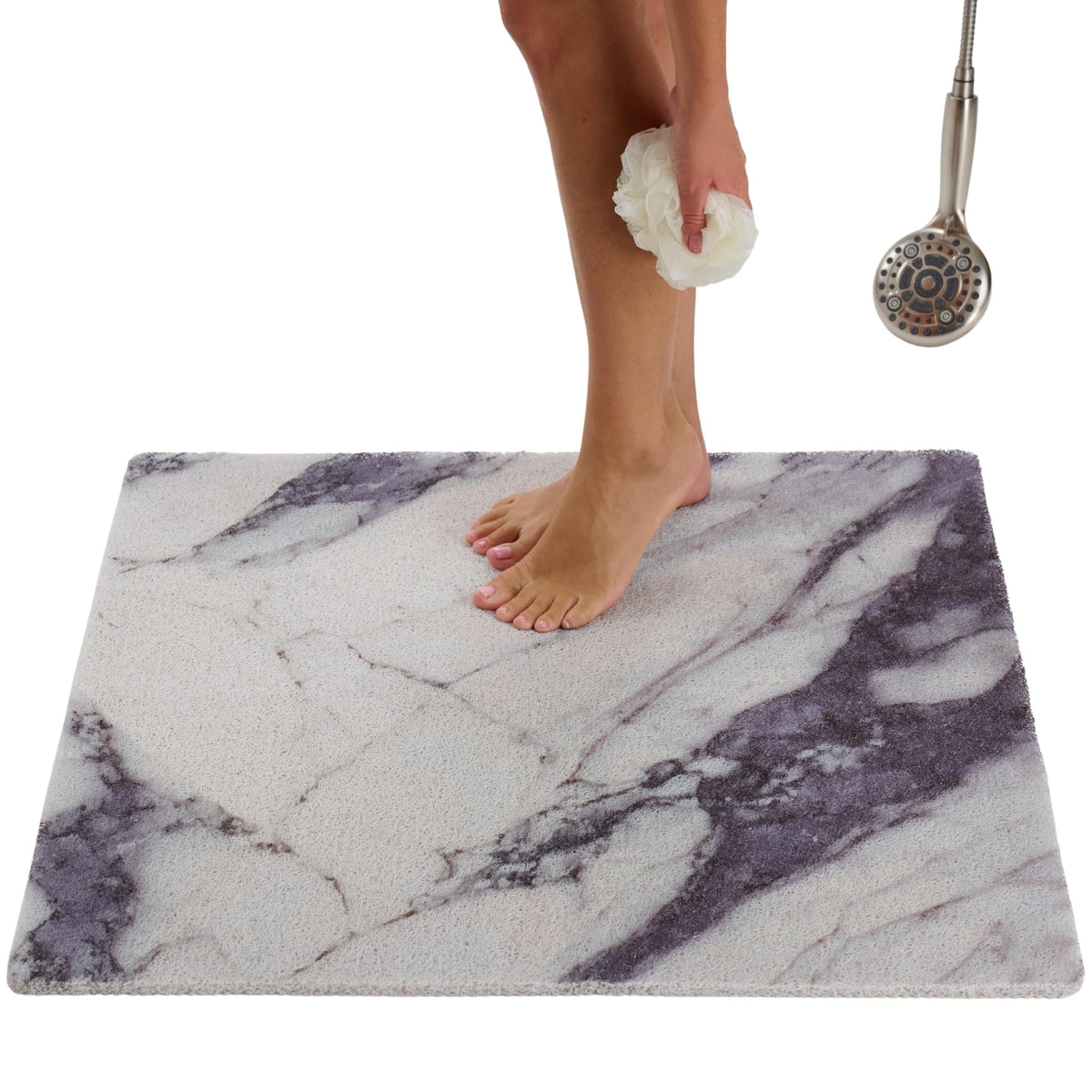 Square Non-Slip Shower Mat — 31 × 31 Inches