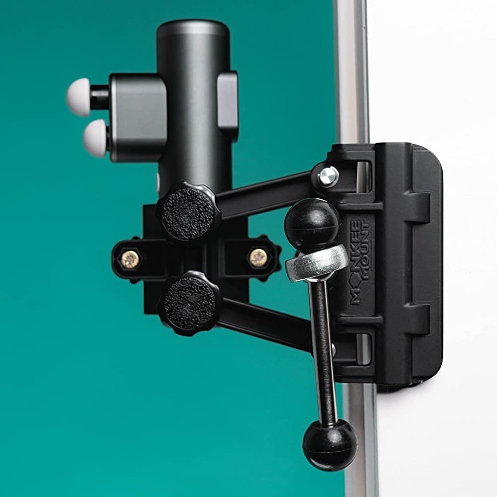 Monkee Mount Massage Gun Holder Hands Free Massage Gun Mount for Self Massage Compatible with virtually All Massage Guns. Easy to Setup