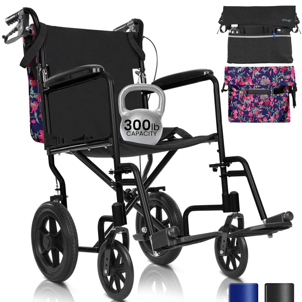 Vive Folding Transport Wheelchair