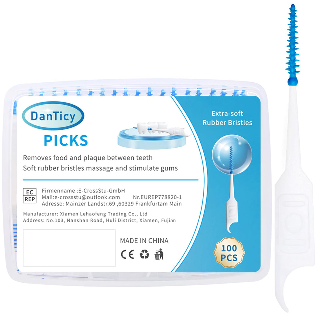 Silicone Interdental Cleaning Brushes — 100 Pieces